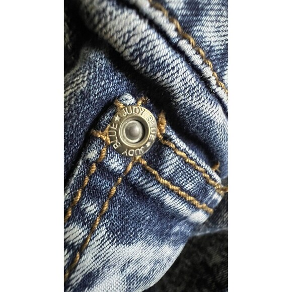 Judy Blue Jeans distressed ripped acid wash retro destroyed blue denim 3X / 20W - Picture 8 of 15